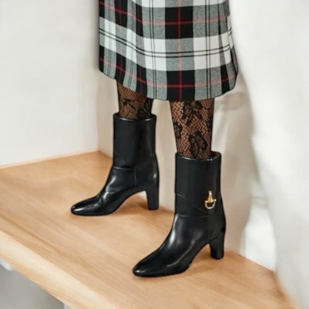 Gucci Elizabeth Half Horsebit ankle boots Black size 37